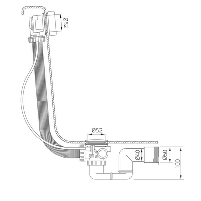 Xenz vidage de baignoire et combinaison de trop-plein inox