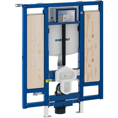 Geberit Duofix élément pour WC suspendu 112cm avec réservoir encastré Sigma 12cm sans seuil WC réglable en hauteur pour poignées et accoudoirs UP320