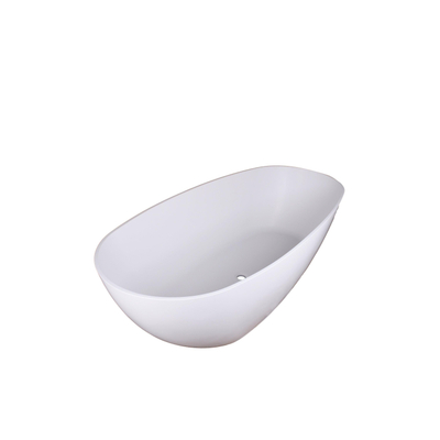 FugaFlow Eccelente Calma Vrijstaand Bad - 160x80cm - solid surface - wit mat