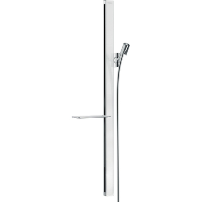 Hansgrohe Unica`E barre coulissante avec flexible de douche Isiflex`B 160cm et porte-savon casetta`E 90cm blanc/chrome