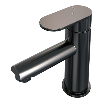 Brauer Gunmetal Edition wastafelkraan - model C - opbouw - laag - PVD - geborsteld gunmetal