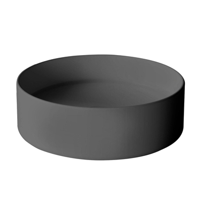 Xenz Coco vasque à poser - 40x40x12cm - ronde - céramique - noir mat