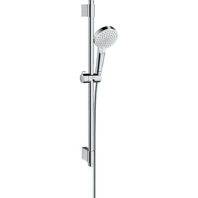 Hansgrohe Crometta ensemble barre de douche avec douchette ø10cm - avec 3 jets 72cm - avec flexible de douche chrome