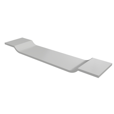 Crosstone by arcqua Solid surface pont de bain 90x20cm blanc mat