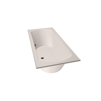 Xenz Lagoon baignoire- 180x80cm - avec trop-plein - sans vidage - Acrylique Crème Mat