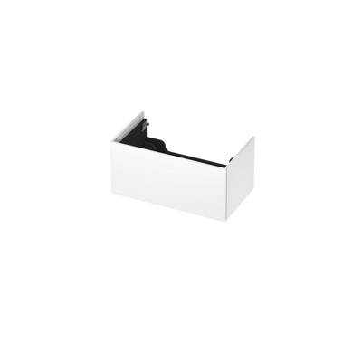 INK Wastafelonderkast - 80x45x37.6cm - 1 lade - push to open - met recht opdekfront - MDF lak - Hoogglans wit