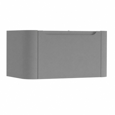 H&R badmeubelen Juice Meuble sous vasque - 80x45x40cm - angles arrondis - 1 tiroir - poignée intégrée - stone grey mat