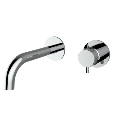 Plieger Napoli wastafelkraan - inbouw - 2-gats - voorsprong 18.3cm - met inbouwdeel - chroom