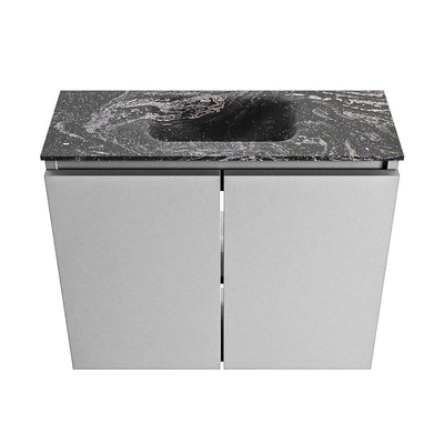 MONDIAZ TURE-DLUX Meuble WC 60cm Plata. EDEN lavabo Lava position milieu. Avec 1 trou de robinet.