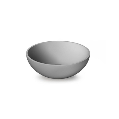 Zeza Element Vasque à poser - 41x41x14cm - solid surface - mat gris clair