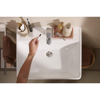 Hansgrohe Vernis Blend Eengreeps wastafelmengkraan - 100 - coolstart - met PopUp - trekwaste - hoogglans chroom