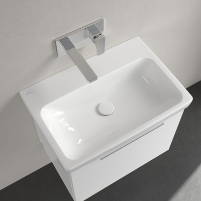 Villeroy & boch Architectura Lavabo - 44.5x65cm - dessous meulé - sans trou de robinet - CeramicPlus - blanc alpin
