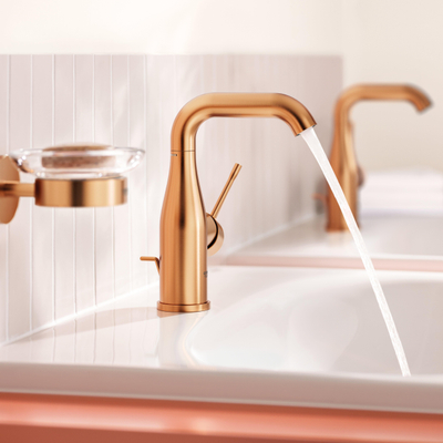 GROHE Essence New wastafelkraan - m-size - opbouw - hoog - geborsteld warm sunset (koper)