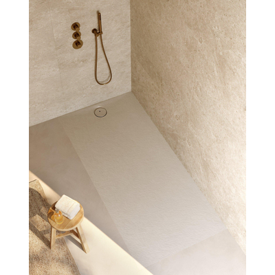 Riho Nuvia Douchevloer - 180x90cm - antibacterieel - purite - pebble grey