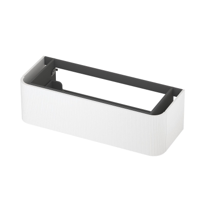 INK Concept R Wastafelonderkast - 120x45x35cm - 1 lade - opliggende grepen - gefreesd - afgeronde hoeken - MDF lak - mat wit