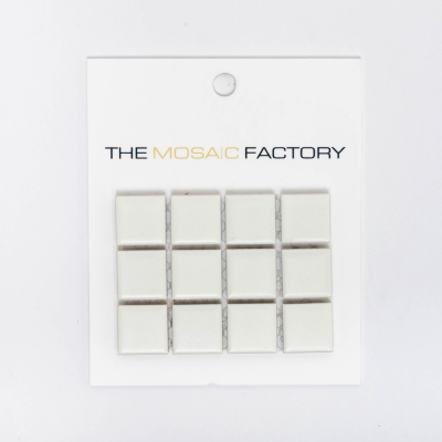 SAMPLE The Mosaic Factory Barcelona carreau de mosaïque 2.3x2.3x0.6cm carreau mural et de sol pour intérieur et extérieur carré porcelaine blanc mat