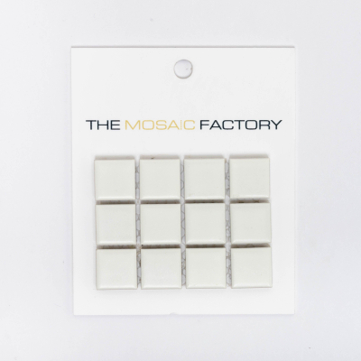 SAMPLE The Mosaic Factory Barcelona Carrelage mosaïque - 2.3x2.3x0.6cm - wand en Carrelage sol pour intérieur et extérieur carré - porcelaine blanc mat