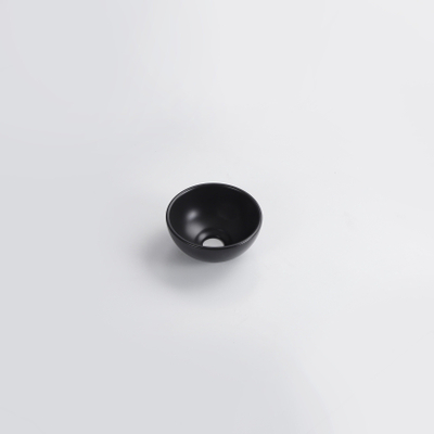 QeramiQ Dely Vasque à poser - 20x20x9cm - ronde - céramique - noir mat