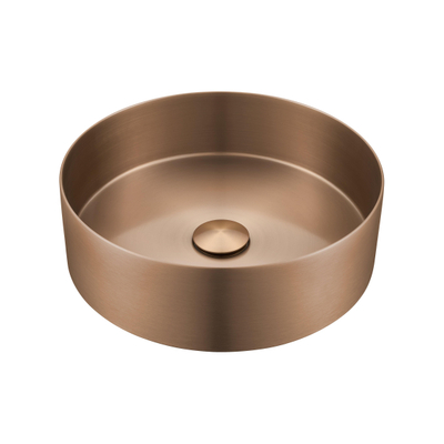 FugaFlow Eccelente Ferro Lavabo - 36x36x11cm - Inox - Cuivre brossé