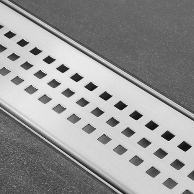 Easy Drain Multi grille simple Carré 7 100cm inox