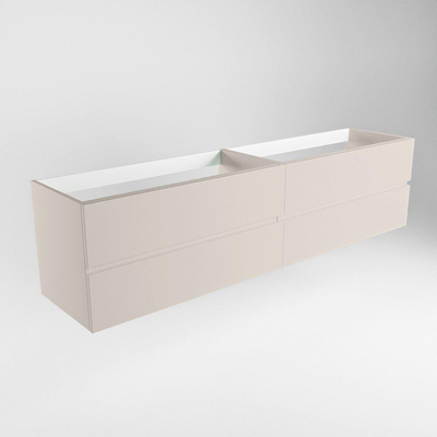 Mondiaz VICA Meuble sous lavabo - 200cm - 4 tiroirs - sans découpe - Lin