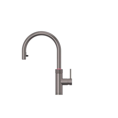 Quooker BE Flex Round Robinet d'eau bouillante - bec pivotant & extractible - réservoir PRO3 - eau bouillante - gunmetal