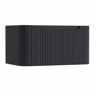 H&R Badmeubelen Juice Wastafelonderkast - 80x45x40cm - afgeronde hoeken - 3D-front - 1 lade - geïntegreerde greep - dark blue