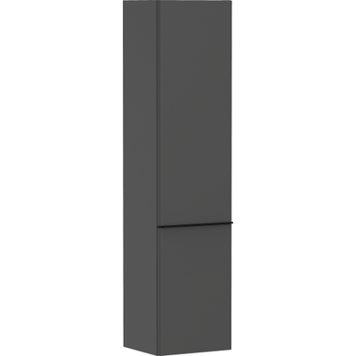 Hansgrohe Xelu Q Armoire haute - 165x40x35cm - 2 portes - poignée noir mat - fermeture douce - charnière à gauche - diamond matt grey