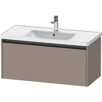 Duravit Ketho.2 Wastafelonderbouwkast - met 1 lade - 98.4x45.5x44cm - met greep antraciet - basalt mat