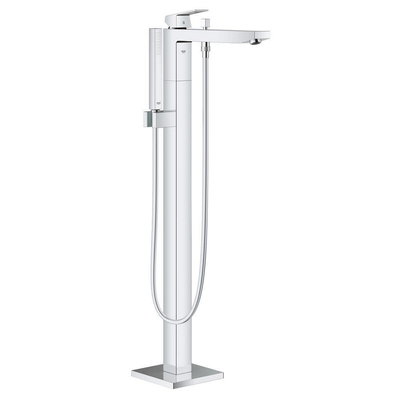 Grohe Eurocube Freestander Badkraan - met omstel - met douchehouder - met handdouche - met doucheslang 125cm - chroom