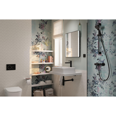 Hansgrohe Xarita Lite Q Miroir - 60x70cm - éclairage led - Vertical - interrupteur mural - Noir mat