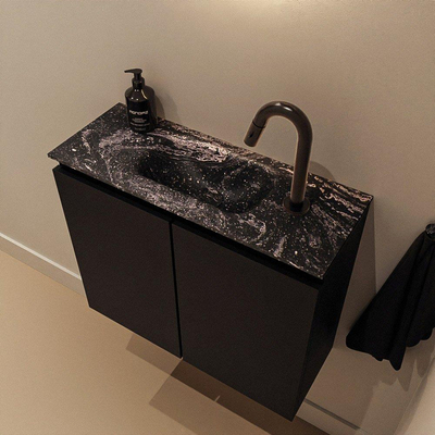 MONDIAZ TURE-DLUX Meuble WC 60 cm Urban. EDEN lavabo Lava position milieu. Avec 1 trou de robinet.