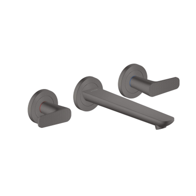 AXOR Citterio C afbouwdeel wastafelkraan - cubic cut - 3-gats - geborsteld zwart