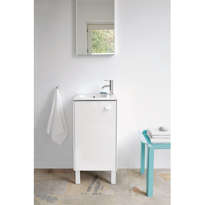 Duravit ME by Starck Lave-main pour meuble 43x30cm avec 1 trou de robinet droite et trop-plein avec WonderGliss blanc