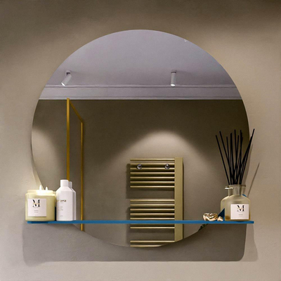 Mondiaz SPOT Miroir de salle de bain - rond 90cm - plan de miroir - couleur Jean