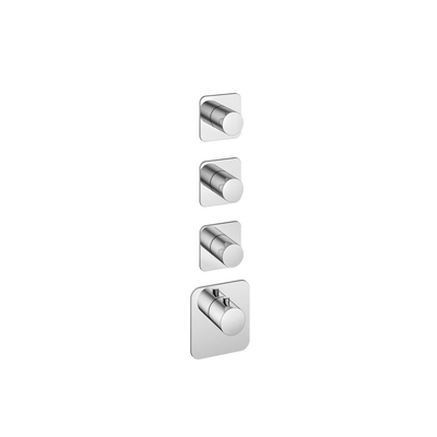 Hotbath Gal Afbouwdeel - voor Highflow Thermostaat - met 3 stopkranen - hoogglans chroom