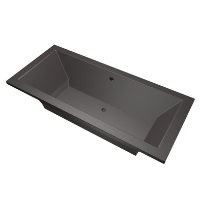 Xenz Society Baignoire duo - 200x90x53 - bonde centrale - acrylique - anthracite