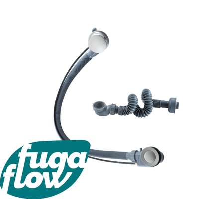 Fugaflow Eccelente Sobrado évacuation de baignoire surélevée - commande rotative avec fonction de remplissage - évacuation prolongée - acier inoxydable brossé