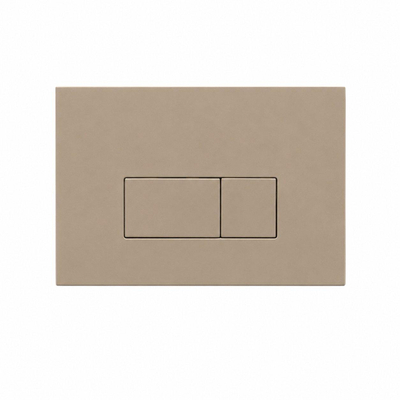 QeramiQ Dely Swirl Ensemble WC - réservoir encastré QeramiQ Flush - abattant slim - plaque de commande taupe en plastique - boutons rectangulaires - blanc mat