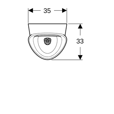 Geberit Renova Urinoir (goot) - wit