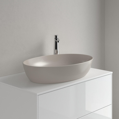 Villeroy & Boch Artis opzetwastafel - 61x41cm ovaal - zonder kraangat CeramicPlus - almond (beige)