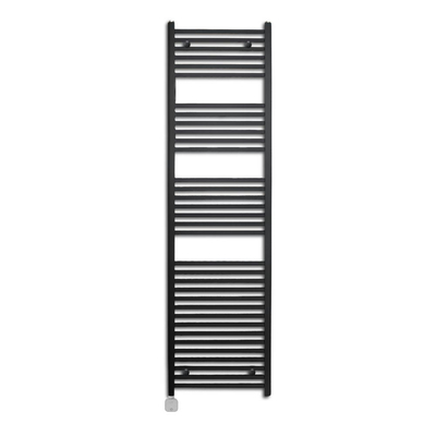 Sanicare Lumara Radiateur electrique - 170x50cm - 1026W - thermostat argente - en bas à gauche - wifi - aluminium - noir mat