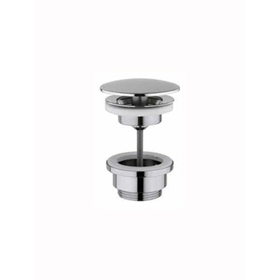 Hotbath Mate Always open plug - met schroef rond - hoogglans chroom