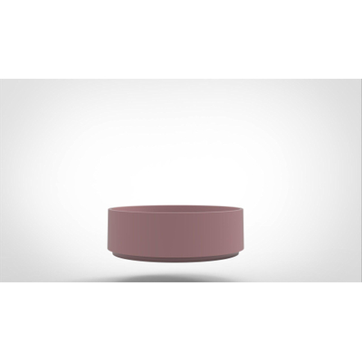 Arcqua Case vasque à poser - 40x40cm - Rond - Marbre de synthèse Rose Mat