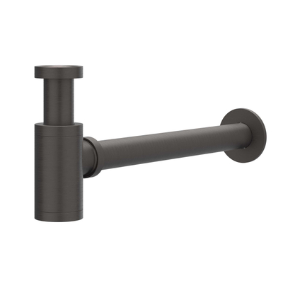 IVY Design Sifon - bekersifon - RVS316 - geborsteld carbon black PVD - licht beschadigd - OUTLET UDEN