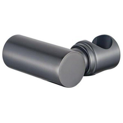 FugaFlow Eccelente Acces Handdoucheset - Ø12 - rond - 3 straalsoorten - met houder - met gladde slang - 150cm - Geborsteld Gunmetal PVD