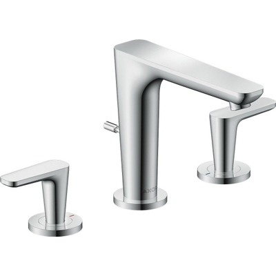 AXOR Citterio C wastafelkraan - 3-gats - voorsprong 13.5cm - met trekwaste - chroom