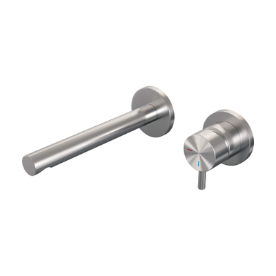 Brauer Brushed Edition Mitigeur lavabo encastrable avec poignée type S5 avec partie encastrable rosaces rondes ColdStart Nickel brossé