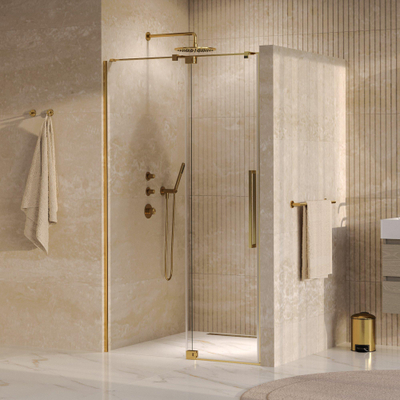 BRAUER Stellar Nisdeur - 2-delig - 100x200cm - draaideur - glascoating - omkeerbaar - helder glas - Chroom