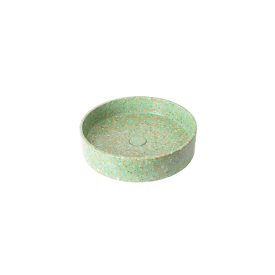 Ideavit Terrazzo vrijstaande wastafel - 42.5x10cm - rond - met klikwaste - antikras - waterdicht - Kleur E12